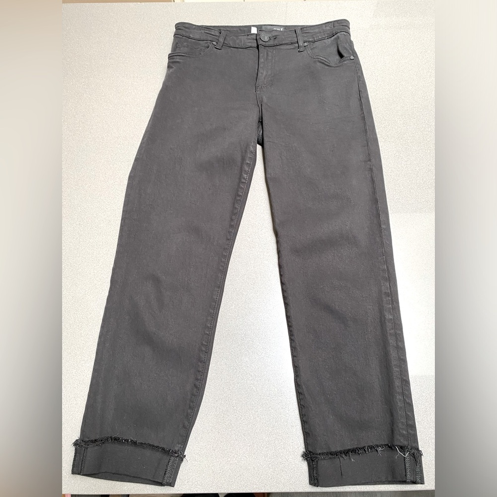 KUT from the Kloth Amy Fray Hem Crop Skinny Jeans Women's size 6